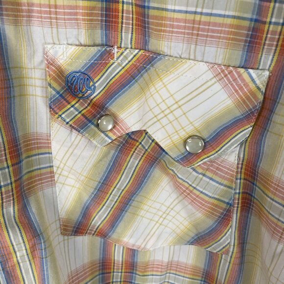 VTG 80s 90s Wrangler Western Shirt Pearl Snap Plaid Cowboy Men XXL / See Below - Picture 11 of 14